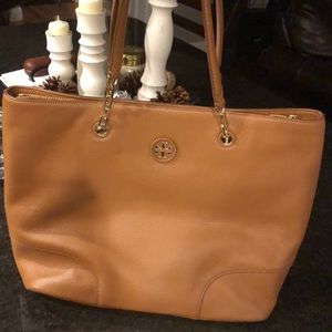 Tory Burch chain handle tote with duster
